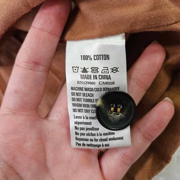 Rhythm Women's Light Brown Zip Up Longline Hooded Utility Jacket. Size XL - Picture 9 of 11